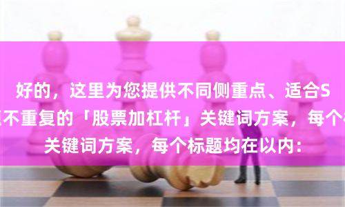 好的，这里为您提供不同侧重点、适合SEO收录且标题不重复的「股票加杠杆」关键词方案，每个标题均在以内：